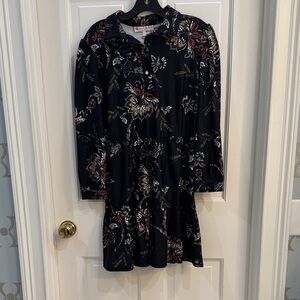 Jude Connally Black Floral Long Sleeve Dress